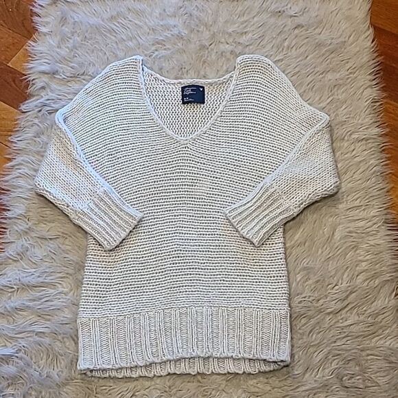 American Eagle Outfitters Sweaters - American eagle outfitters vintage womens gray knit vneck oversized sweater